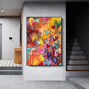 <span class=keywords><strong>Poster</strong></span> moderni di arte della parete dei Graffiti di strada HD olio incorniciato 'amore di colore' per la decorazione della casa <span class=keywords><strong>camera</strong></span> <span class=keywords><strong>da</strong></span> <span class=keywords><strong>letto</strong></span> con struttura nera soggiorno spazi familiari - Product Image 1