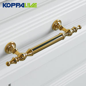 Koppalive laiton massif doré concave meubles poignées T barre bureau tiroir boutons armoires de cuisine tire poignées - Product Image 2