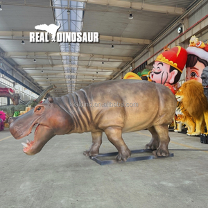 Parc animalier <span class=keywords><strong>zoo</strong></span> extérieur Safari Hippo Sculpture Décorations Animaux animatroniques - Product Image 6