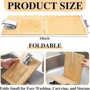 Tabla de madera plegable para limpiar y cortar pescado, tabla multiusos para desescamar y preparar pescado de mar, tabla de madera para limpiar y cortar pescado. - Product Image 5