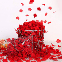 100 buah Dekorasi kelopak mawar sutra buatan Real Touch Satin bunga mawar kelopak untuk romantis malam pernikahan