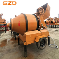 Bétonnière électrique robuste GZD 400L avec couleur et logo personnalisés, machine à mélanger le ciment, OEM disponible