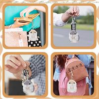 Porte-clés et breloques en peluche hamster mignon pour portefeuille, sac à dos, sac à main, pendentif de sac à main