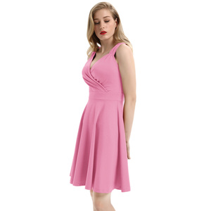 Grace Karin-vestido acampanado de Color liso sin mangas para mujer, vestido acampanado Vintage para fiesta de verano - Product Image 6