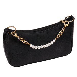 Cadena para Bolso con Perlas Blancas, Cadena para Bolso con Perlas Doradas, Chapado en Aleación, Accesorios para Bolsos de Mujer - Product Image 5