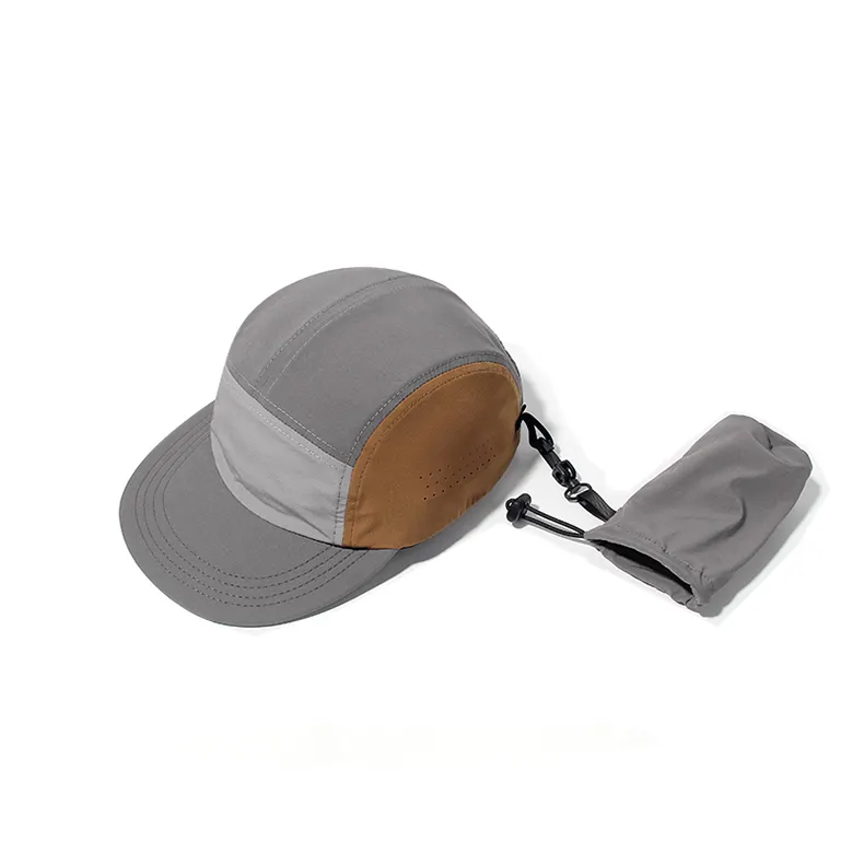 [접이식, 수납 가능] BSCI 공장 맞춤형 5 패널 캠핑카 모자 비정형 퀵 드라이 캠프 방수 접이식 러닝 캡