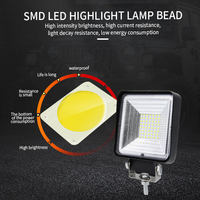 Phare de travail LED carré 56W étanche pour véhicules tout-terrain, engins de chantier, tracteurs et camions - Vente en gros 56 LED
