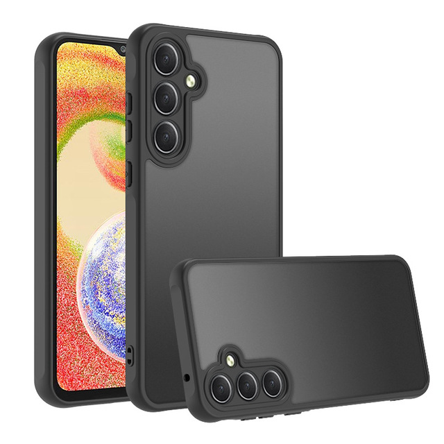 For A56/A36/S25 Ins Style Engraved Matte Finish Phone Case with Air Cushion Two-in-One Design and Anti-Drop Protection