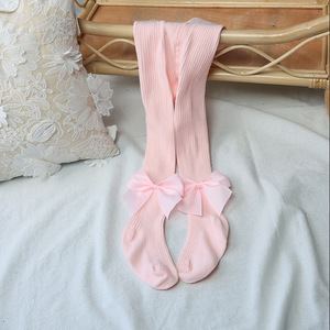 <span class=keywords><strong>Leggings</strong></span> colorati in maglia di cotone a coste per bambine 0-6T bambini piccoli stile spagnolo calze collant collant Casual - Product Image 2