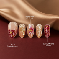 Y12 Kaixin 10PCS Premium Press on Nails Art Sets Homemade Gold French Acrylic Artificial Fingernail Almond Shape Short Length
