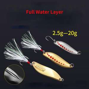 3,5g/5g/7g/10g/15g/20g cuchara de pesca señuelo reflectante sanguijuela lentejuelas fortalecer gancho tiro largo hundimiento cebo falso - Product Image 2