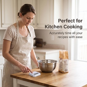 <span class=keywords><strong>Timer</strong></span> da Cucina Digitale LCD Touch con Conto alla Rovescia 99min 59sec, Batteria AAA, <span class=keywords><strong>Timer</strong></span> Ecologico <span class=keywords><strong>per</strong></span> Cucinare e Cuocere - Product Image 2