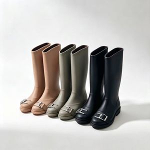 Bottines en cuir verni pour femmes, bout rond, antidérapantes, semelle extérieure en caoutchouc imperméable, toutes saisons, chaussures pour femmes, bottes de neige - Product Image 1