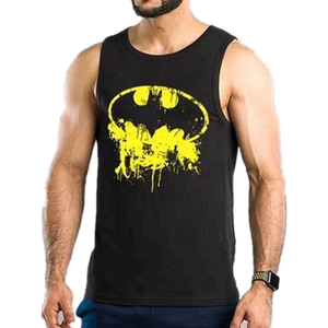 Men's Comfortable Puff Printed Spandex/Cotton Sports Vest Quick-Drying Solid Color Casual Fitness Breathable Tank Tops - Product Image 2