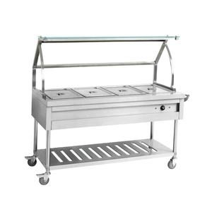 वाणिज्यिक इलेक्ट्रिक स्टेनलेस स्टील फास्ट फूड वार्मर बुफे टेबल टॉप डिस्प्ले बेन मैरी हीट लैंप फूड वार्मर स्टीम टेबल - Product Image 4