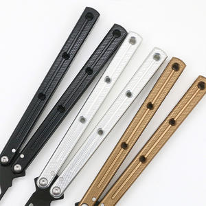 Новое поступление, портативные качели, игрушки для релаксации, авиационная алюминиевая ручка, нож-бабочка, тренировочный нож для кемпинга на открытом воздухе, DIY OEM - Product Image 3