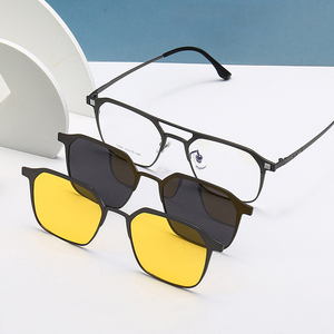 Gafas <span class=keywords><strong>de</strong></span> <span class=keywords><strong>Sol</strong></span> <span class=keywords><strong>de</strong></span> moda 3 en 1 Marcos <span class=keywords><strong>de</strong></span> anteojos magnéticos Gafas <span class=keywords><strong>de</strong></span> visión nocturna intercambiables Clip polarizado <span class=keywords><strong>de</strong></span> metal en gafas <span class=keywords><strong>de</strong></span> <span class=keywords><strong>sol</strong></span> - Product Image 1