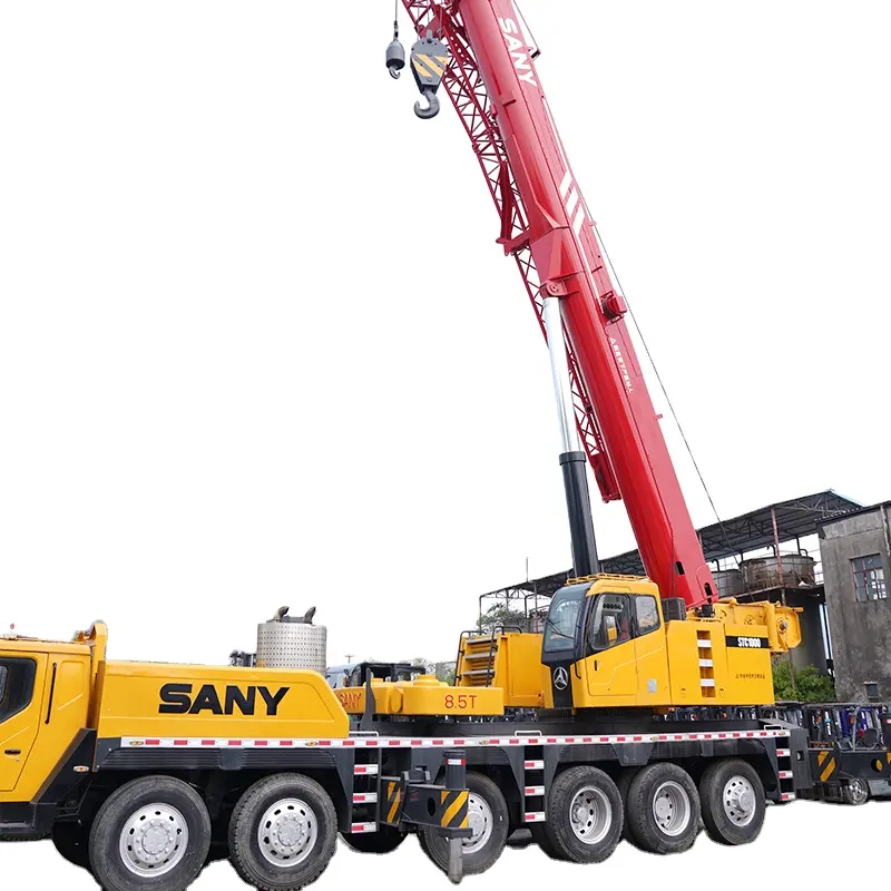 China The second-hand car crane STC10000 in is in good condition and can be tested