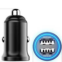 Chargeur de voiture double USB 24W, chargeur de voiture USB QC3.0, chargeur rapide 5V 2.4A double USB pour iPhone pour Samsung, adaptateur de voiture