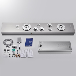 ZEPENG Panneau de douche mural multifonctionnel avec système LED pluie/cascade pour salle de bain - Product Image 4