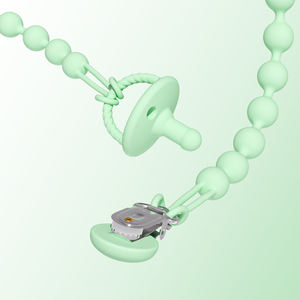 Cadena de chupete de bebé de diseño de una pieza duradera Fácil de usar Silicona suave, <span class=keywords><strong>Clip</strong></span> de chupete no tóxico y sin BPA - Product Image 1