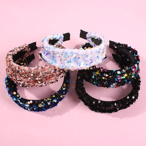 होवसेको सबसे ज्यादा बिकने वाला फैशन सेक्रइन हेयर हूप व्यक्तिगत एंटी-स्लिप स्पंज रंगीन हेडबैंड हेयरबैंड हेयरबैंड - Product Image 5