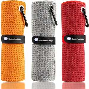 Serviettes gaufrées en microfibre à faible MOQ, nouveau modèle, personnalisables avec logo, style uni, pour la gym, le rallye, le golf, idéales pour l'impression par sublimation - Product Image 1