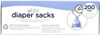 Sacs à couches jetables résistants à l'eau en HDPE à 20 %, 400 sacs, sacs de recharge pour poubelle à couches pour bébé, sacs à déchets fins et légers pour bébé