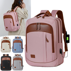 Hot Sale Fashion Geometric Large Capacity Waterproof Expandable Unisex <b>Laptop</b> <b>Backpack</b> USB Zipper Oxford Physiological Curve - Product Image 1