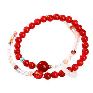 Pulseira Suplemento de Deficiência de Cinco Elementos, Ouro, Madeira, Água, Fogo, Terra, Estilo Chinês, Cinco Direções das Divindades da Riqueza - Product Image 5