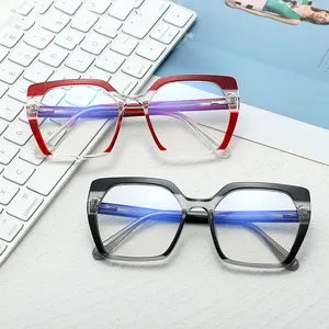 95932 Retro TR90 Clear Anti Blue Light Eyewear Fashion Women Eyeglasses Frame Spring Hinge Men Optical Frame