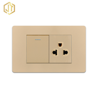 Prise électrique thaïlandaise à 3 broches 16A 250V avec interrupteur 1 gang, prise murale de type 118 pour utilisation en Thaïlande