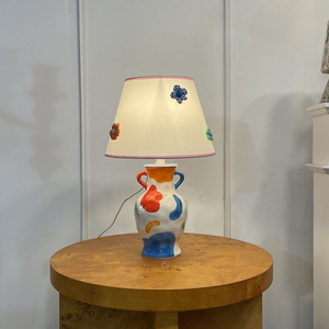 Cream Ceramic Table Lamp E27 Bulb Base Tricolor <b>Light</b> Switch Control <b>Night</b> <b>Light</b> Decorative Living Room Bedroom - Product Image 1