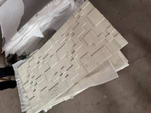 Solutions murales courbes extérieures modernes en pierre naturelle flexible, imperméables et ignifuges - Product Image 1