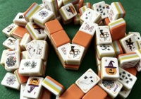 Tuiles de Mahjong en Acrylique Premium Thème Halloween, le Choix Idéal pour les Cadeaux de Fêtes et les Jeux en Milieu de Divertissement