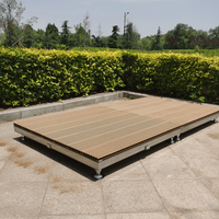Achat en gros de plateformes de terrasse modulaires préfabriquées en WPC de 1000*1000 mm, design en bois, pour plateformes de jardin extérieures