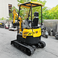 Mini-excavatrice sur chenilles de 1,5 tonne, livraison gratuite, certifiée CE EPA Euro 5, moteur diesel hydraulique, petite excavatrice