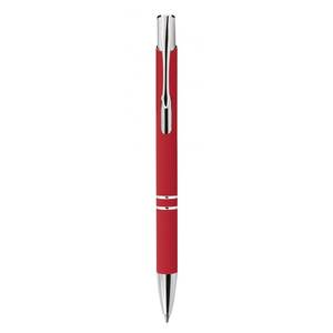 <b>Customisable</b> Sports Metal Ballpoint <b>Pen</b> 1.0mm Writing Width Aluminium Body Orange Rubber Coating Red Color for <b>Customisation</b> - Product Image 3