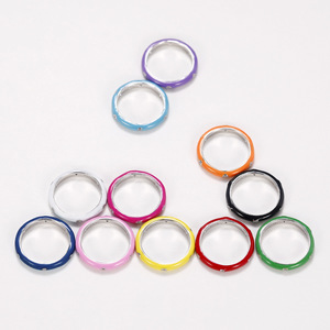 แหวนเคลือบสีรุ้งประดับเพชรเซอร์โคเนีย ดีไซน์เรียบหรู เหมาะสำหรับทุกเพศทุกวัย ของขวัญเครื่องประดับแฟชั่น - Product Image 5