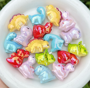 Perles focales en résine en forme de dinosaures Kawaii à grand trou pour la fabrication de stylos perlés DIY, fournitures d'artisanat Kawaii uniques en gros - Product Image 3