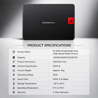SSD Internal SATA III 6Gbps Gaming FS6 Baru 128GB-2TB 550MB/s Baca/450MB/s Tulis 2.5" Garansi 2 Tahun