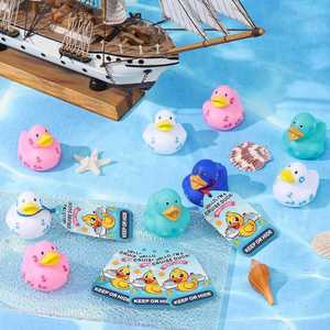 Colorful Plastic Stress-Relief Squeaky Yellow Duck Toy for Children's <b>Bathing</b> Wholesale Summer Series Cruise Design - Product Image 2