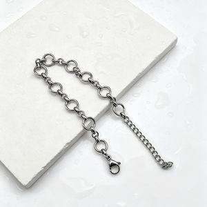 yunnique Unisex Stainless Steel Circle Geometric Chain <b>Bracelet</b> <b>Adjustable</b> For Men And Women - Product Image 2