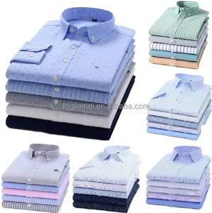 All'ingrosso della fabbrica degli uomini della camicia <span class=keywords><strong>oversize</strong></span> di flanella a maniche lunghe Casual a righe Business Dress per la stagione primaverile a basso prezzo - Product Image 2