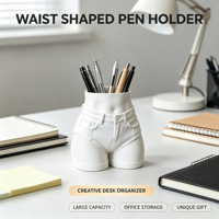 Porte-stylos en forme de taille, organisateur de bureau créatif, grande capacité, support de rangement pour crayons et pinceaux de maquillage, unique pour la maison et le bureau