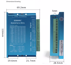 57闭环电机组1.2N混合伺服电机，带编码器和驱动器HB808C，带3m引线 - Product Image 1