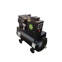 Compresseur d'air à vis miniature portable monté sur réservoir, rotatif, 3 kW, 10 bars, monophasé, à fréquence variable, 220 V, avec moteur