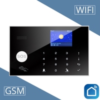 Système d'alarme de sécurité domestique sans fil WiFi GSM, capteur de mouvement PIR, clavier tactile, écran LCD, antivol, contrôle par application