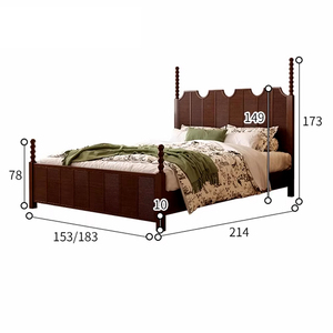 Letto Moderno Personalizzato in Legno Massello 183x214x173cm, Ecologico, Durevole, Stile Vintage, <span class=keywords><strong>Lettino</strong></span> Cinese in Legno - Product Image 6