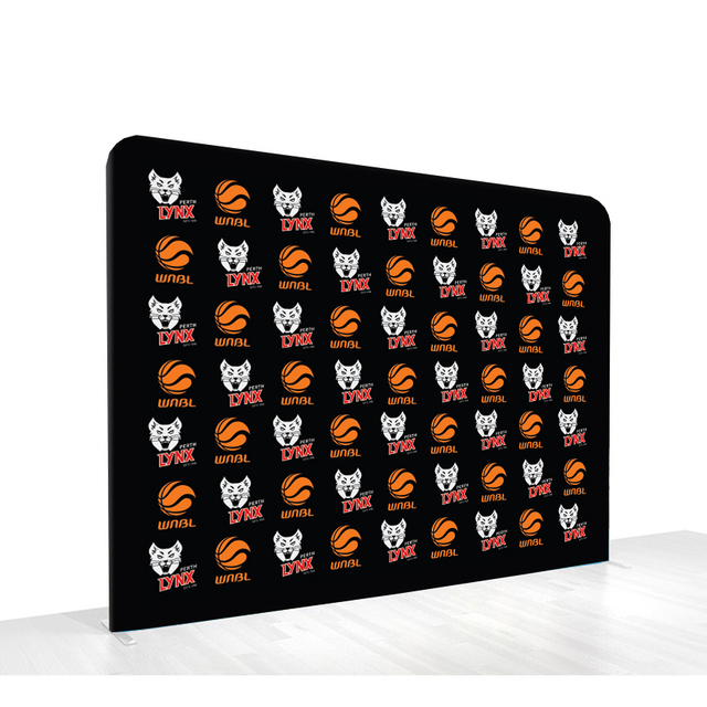 Exhibition Tension Fabric Dye Sublimation Pop Aluminum Frame Polyester Knit Display Stretch Straight Modular Backdrop Banner